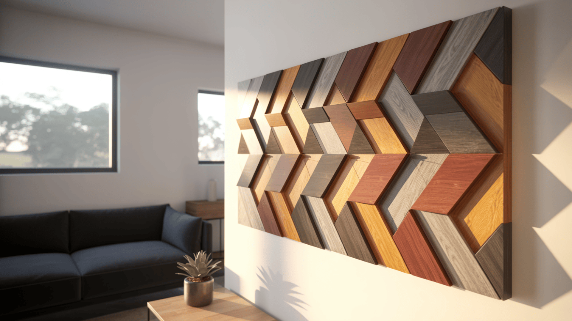 geometric wood art
