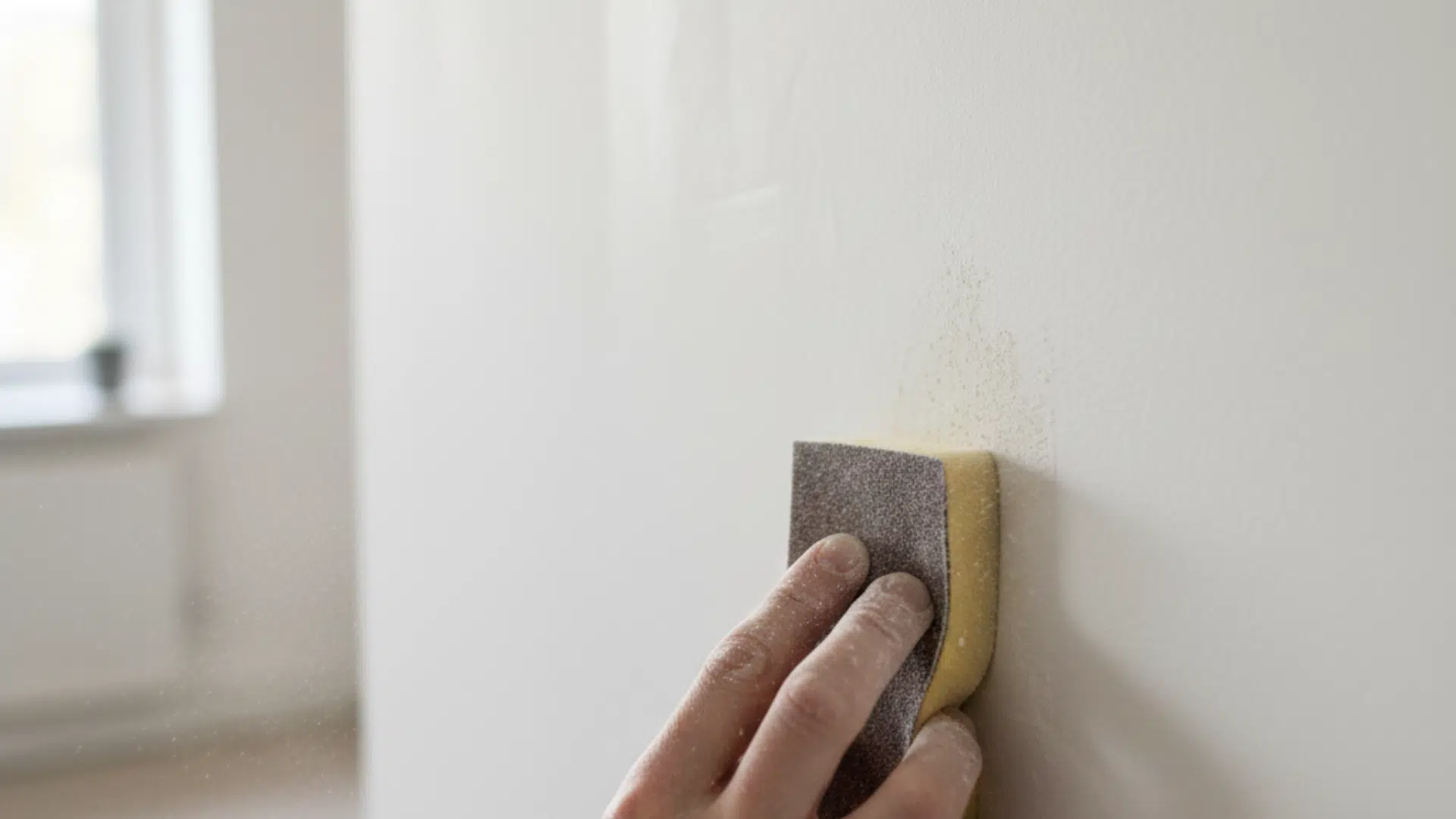sanding the area