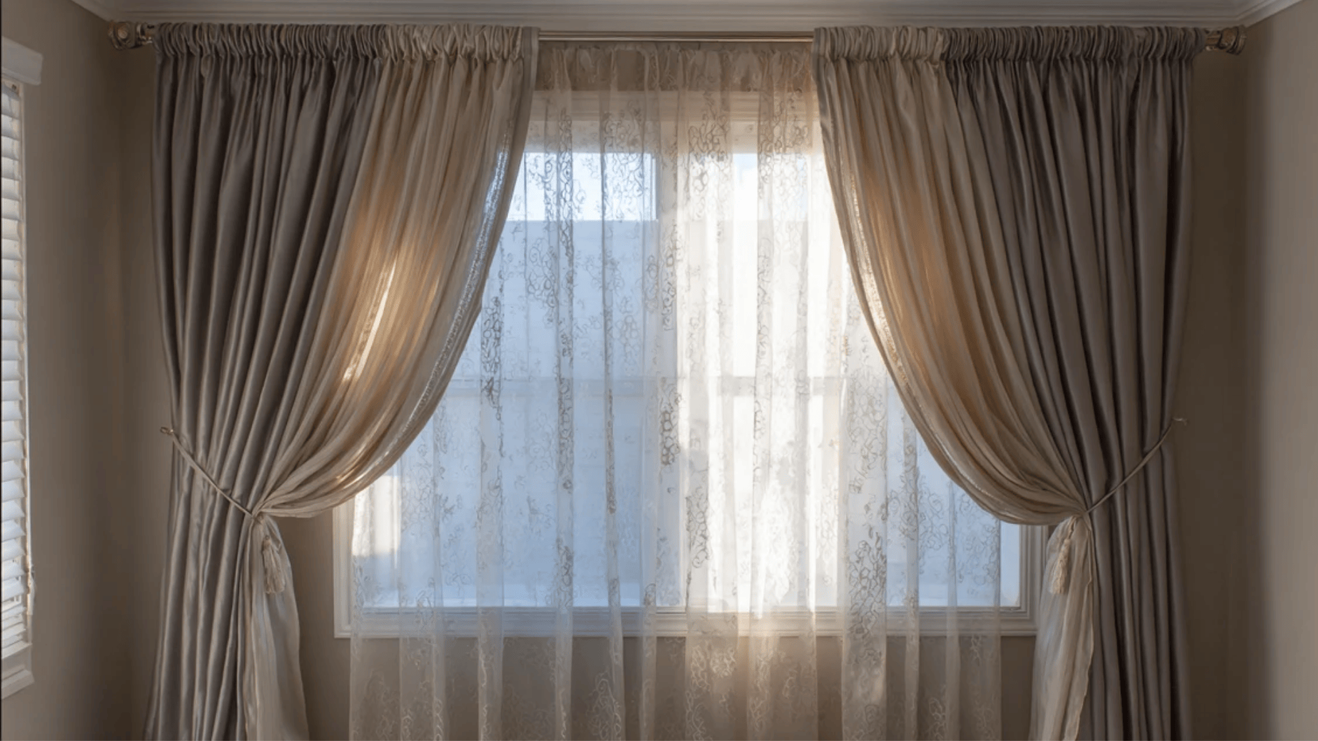 sheer curtain installation