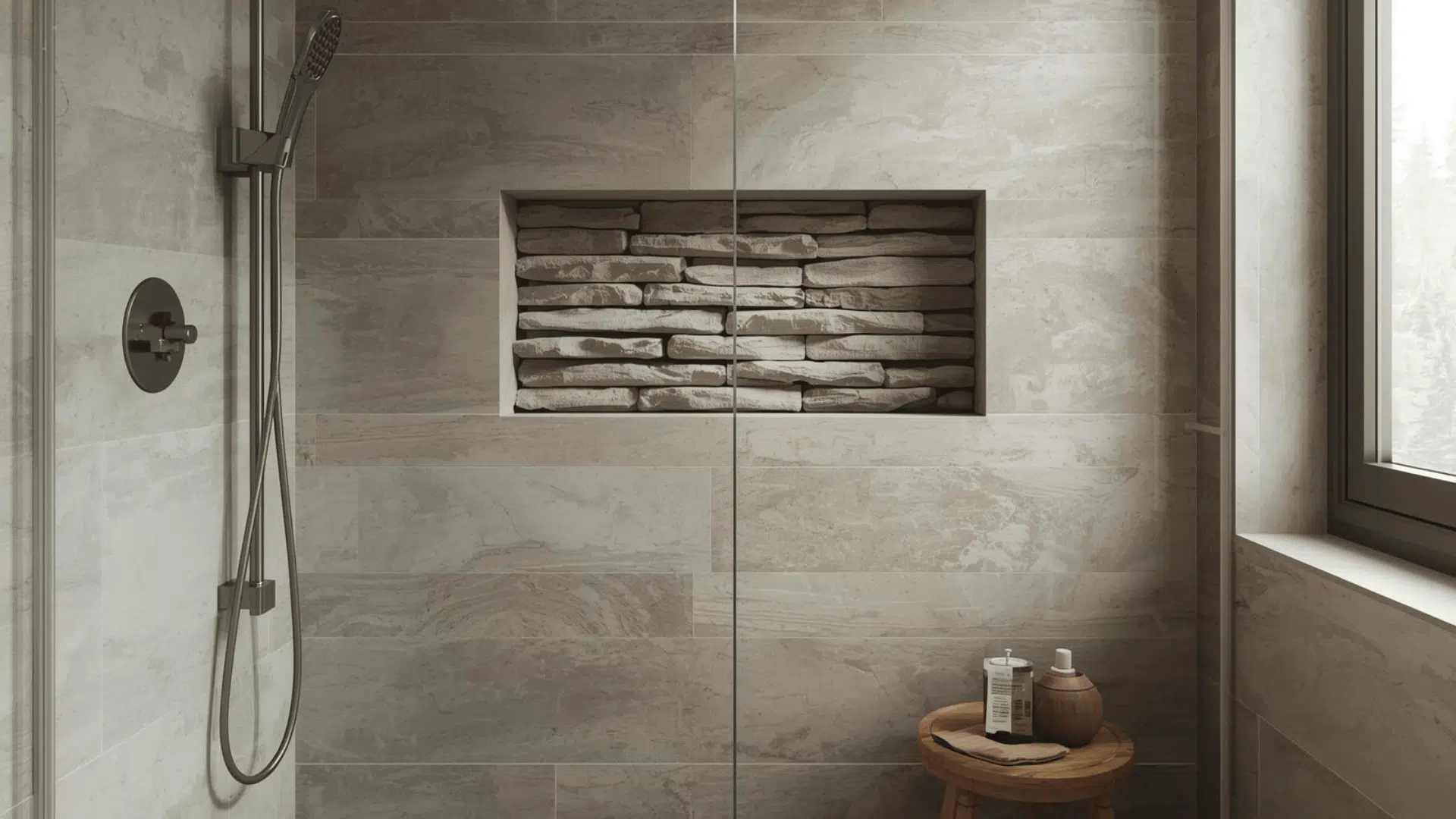 stacked shower