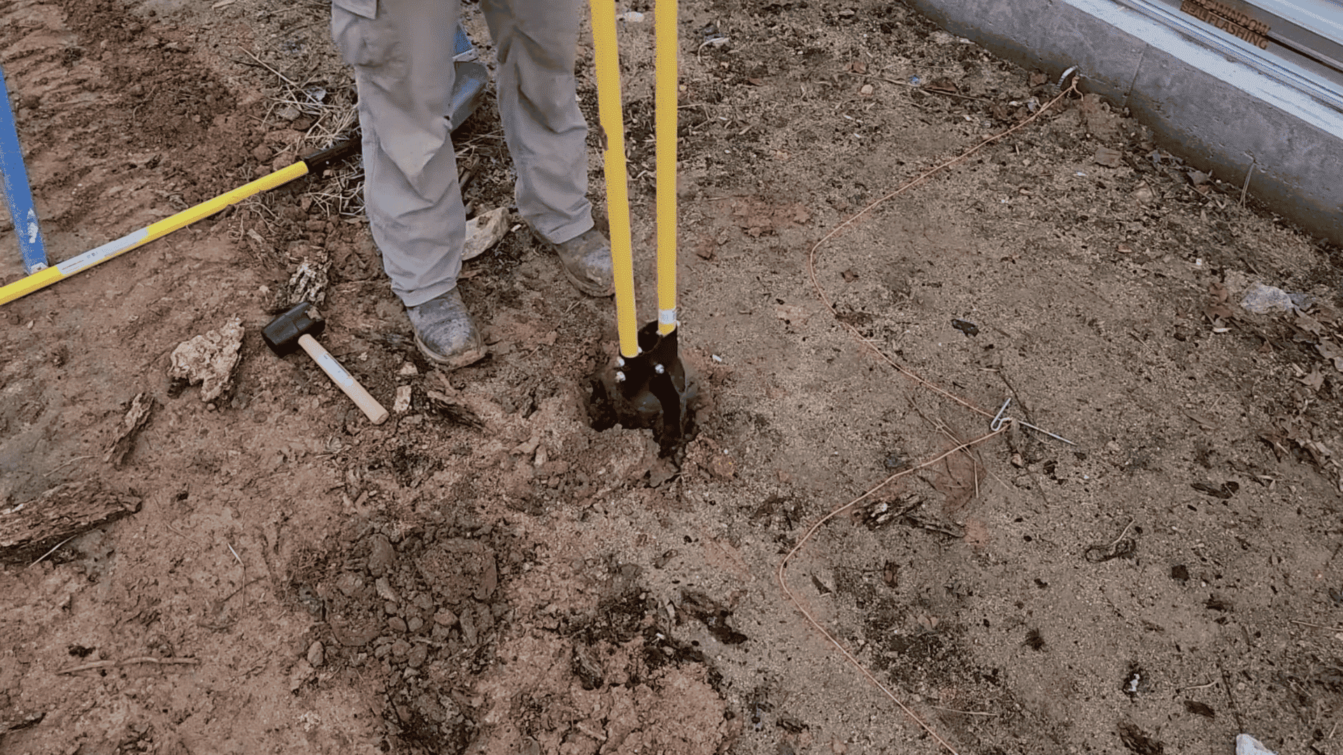 step 2 mark post locations and dig holes