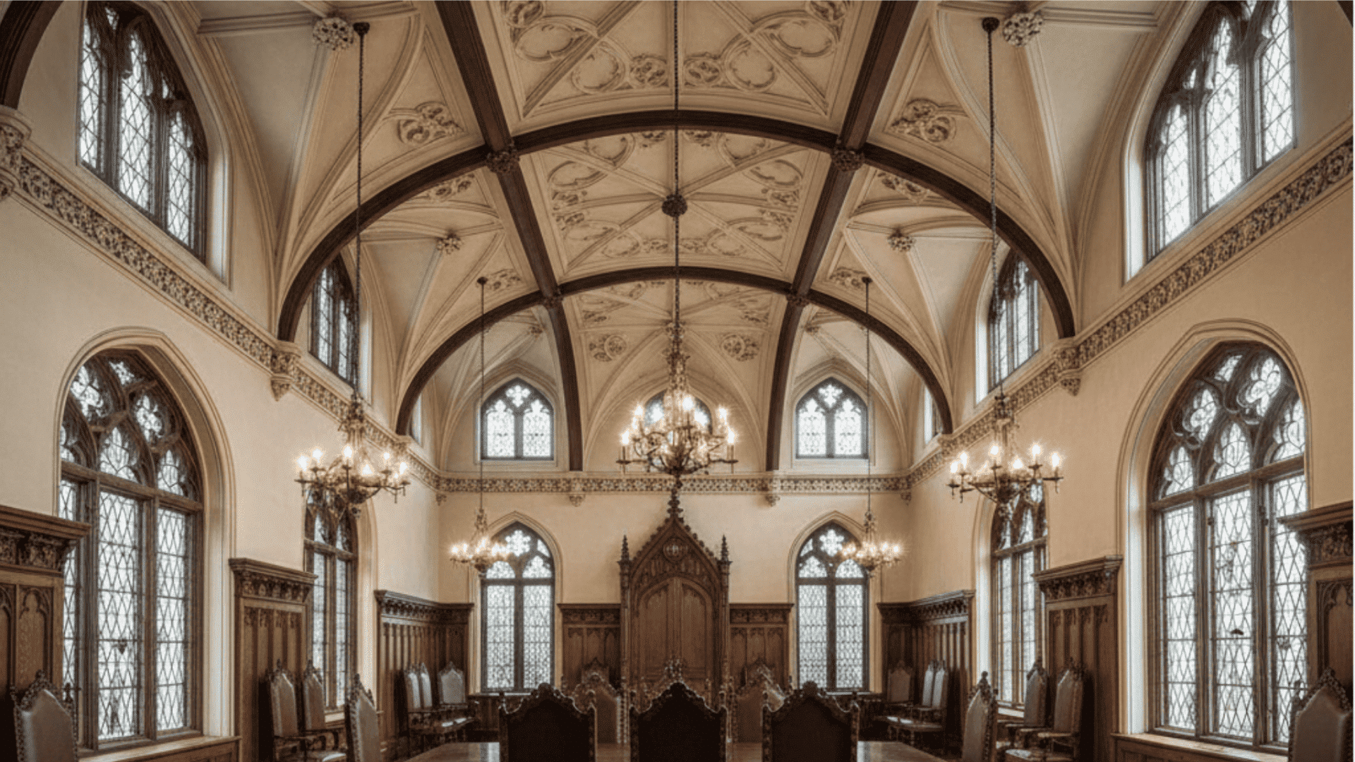 stunning Gothic architecture and a beautifully designed ceiling.
