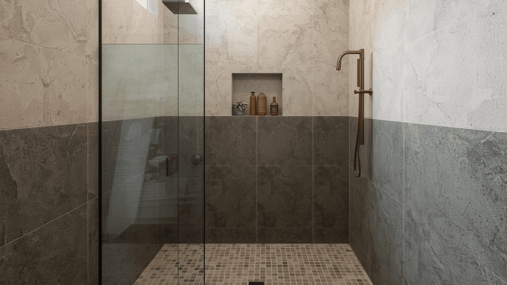 two tone shower