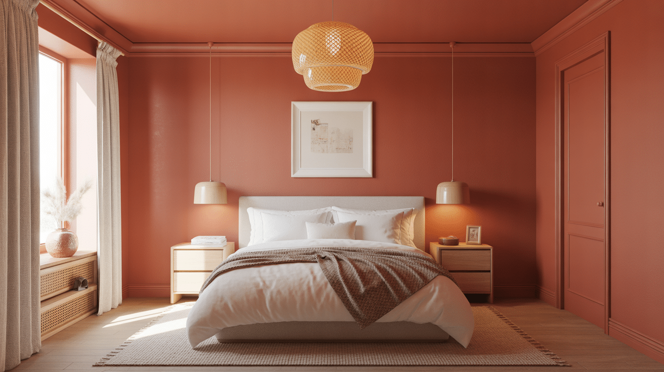 Burnt Orange Guest Bedroom