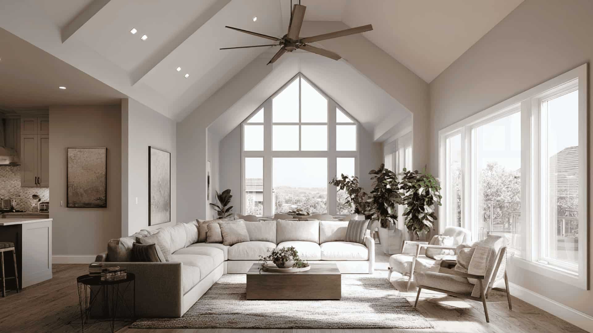 Cathedral Ceiling with Ceiling Fan