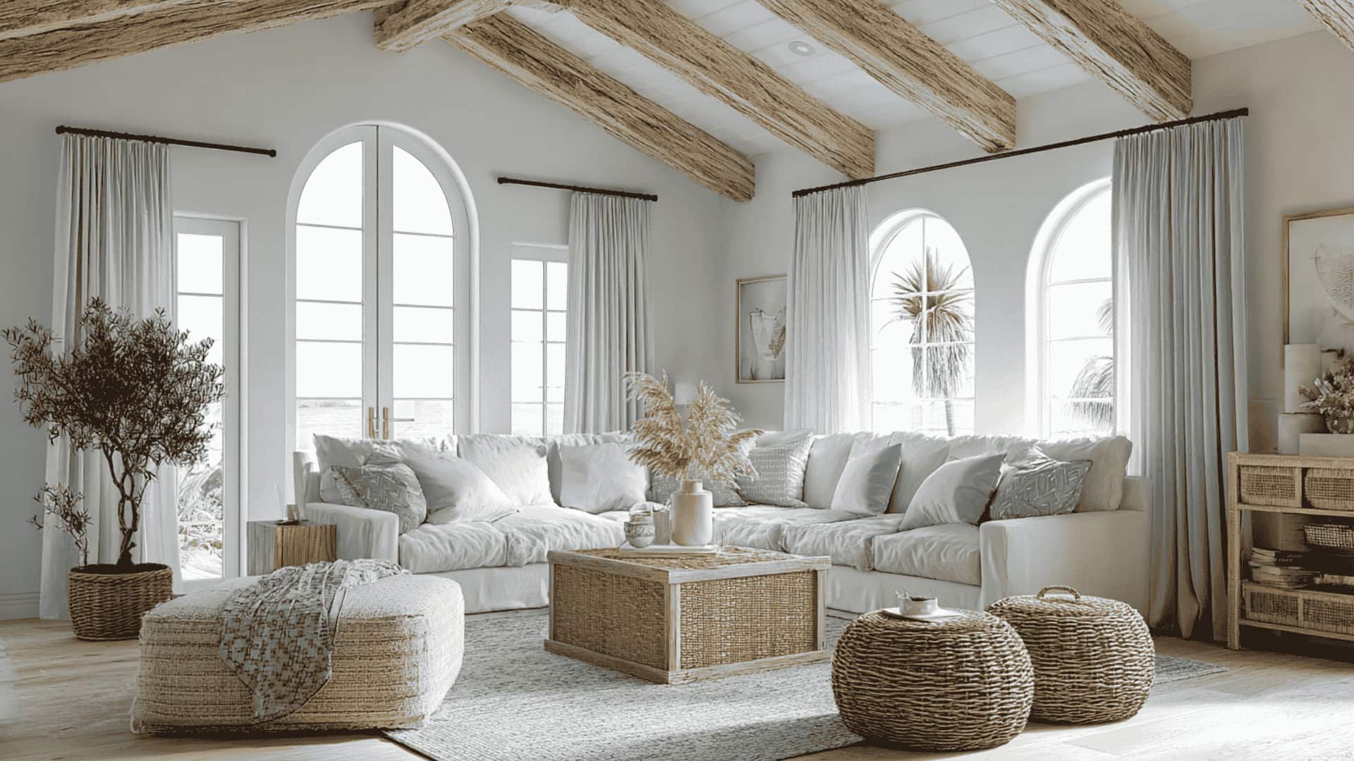 Coastal Style Cathedral Ceiling