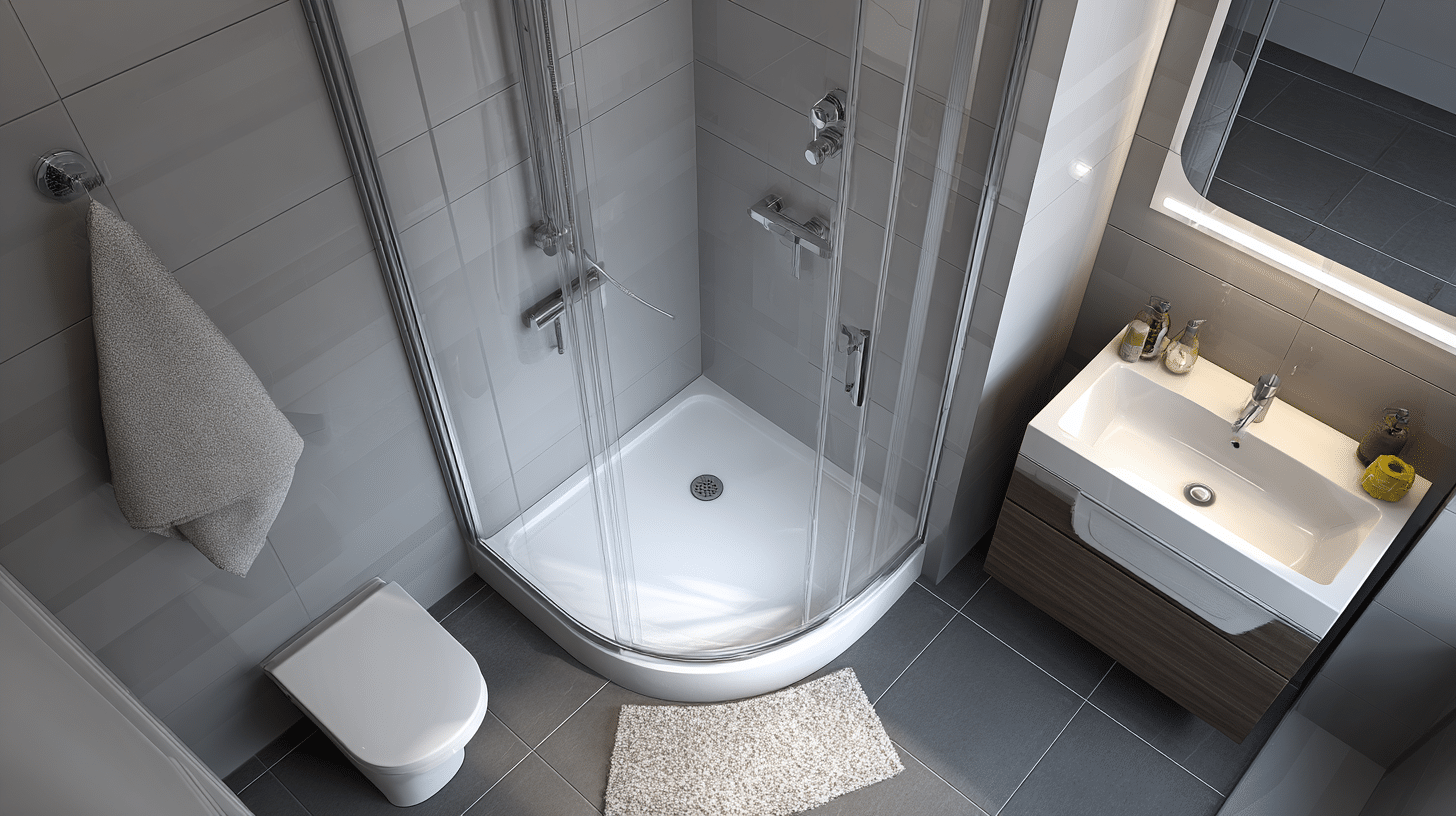 Corner Shower Positioning