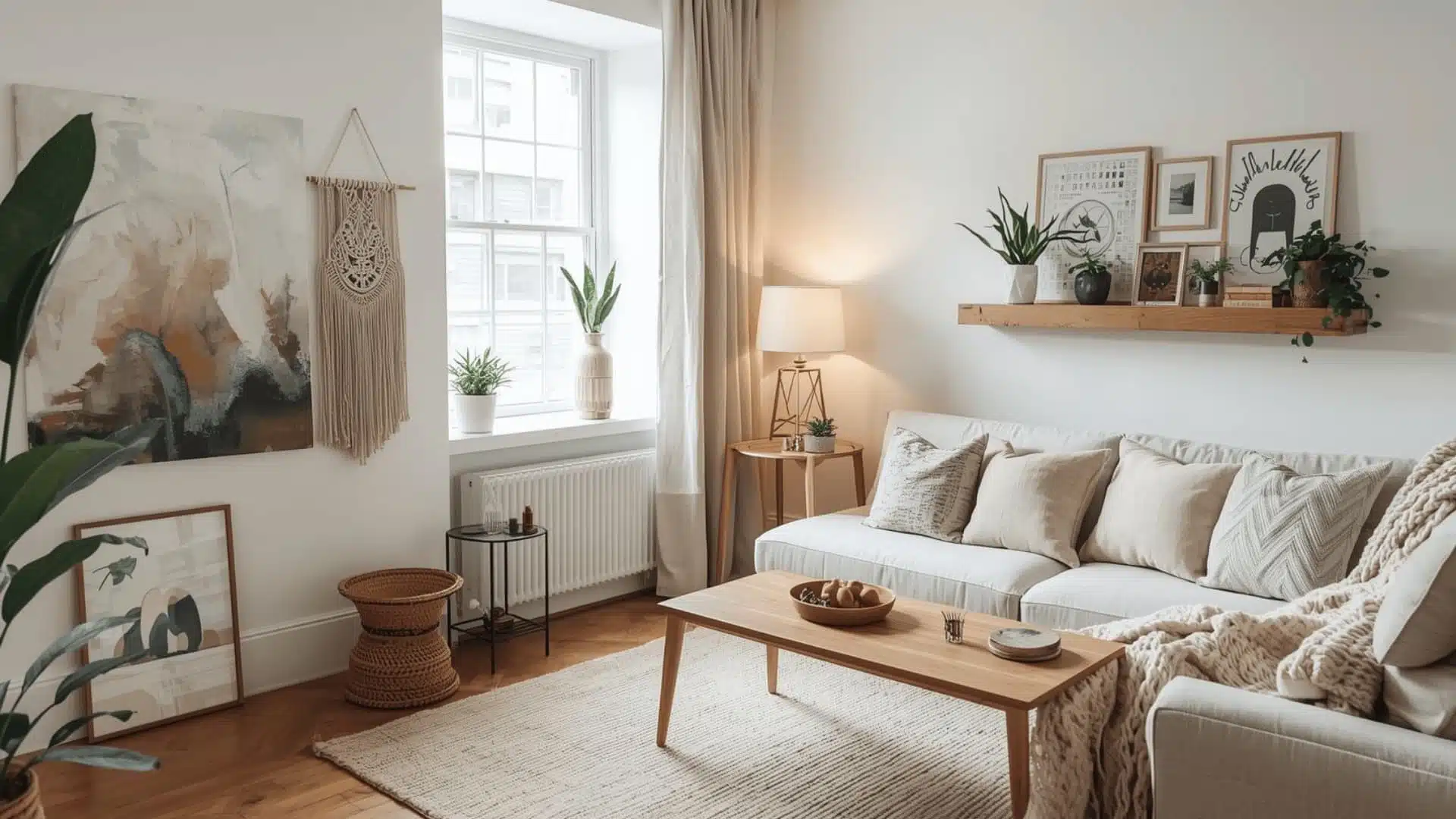 Cozy modern living room DIY decor