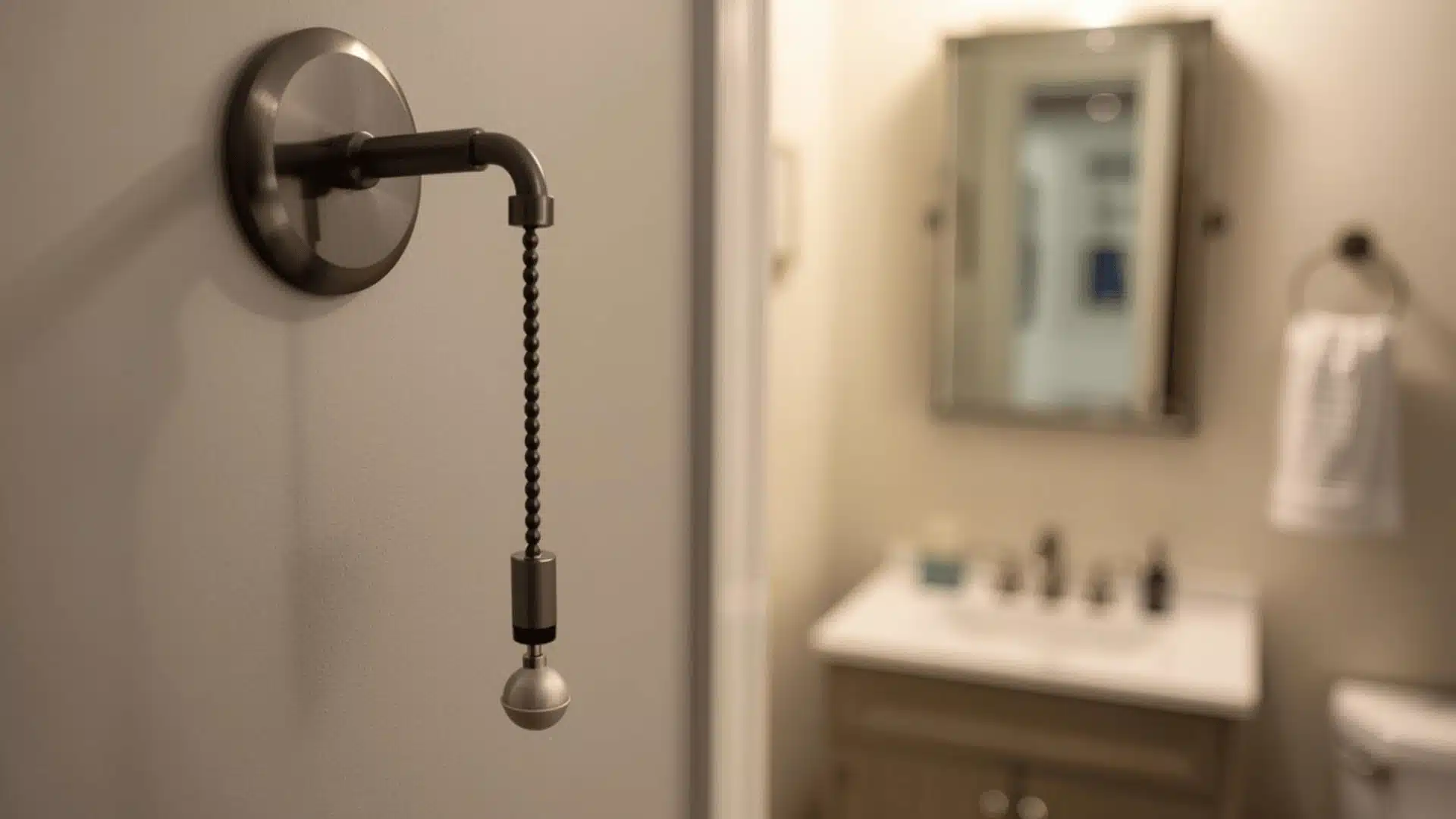 Decorative Pull Chain Detail In Half Bath (1)
