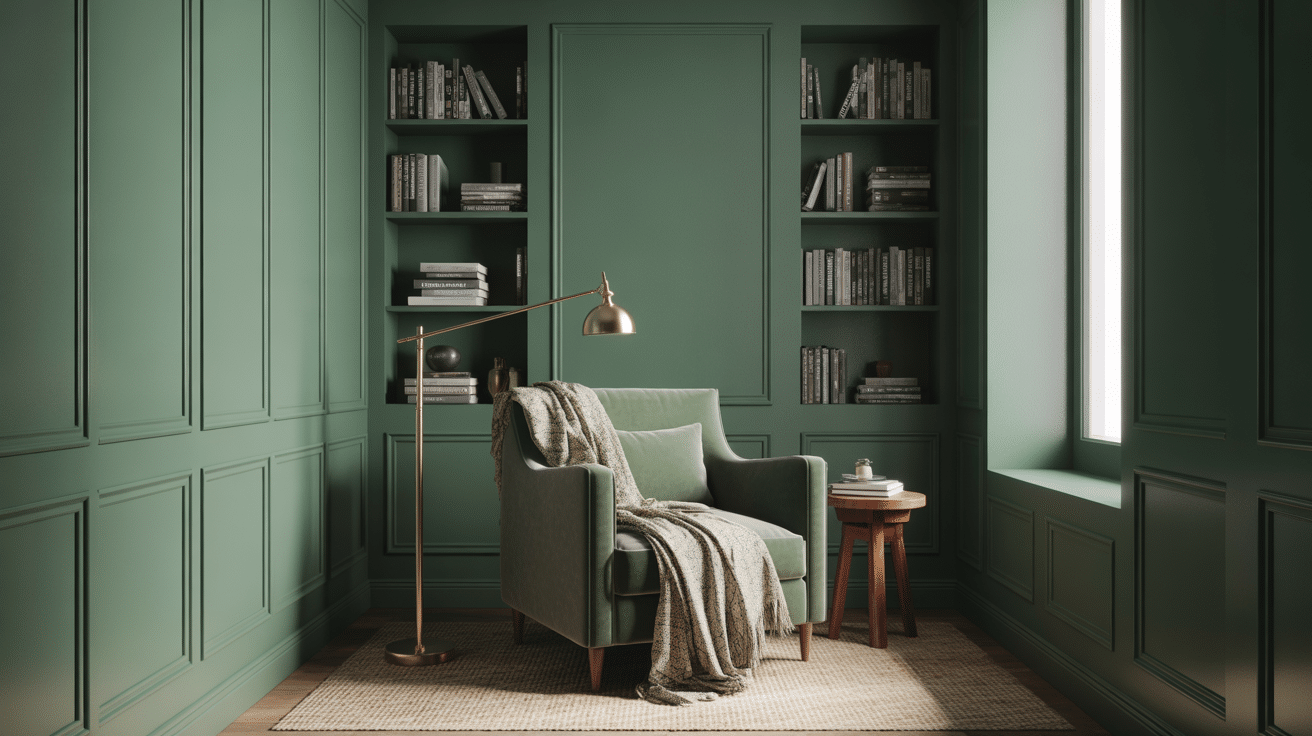 Forest Green Reading Nook