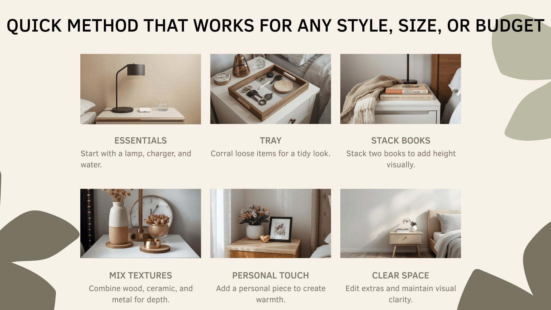 How to Style Your Nightstand