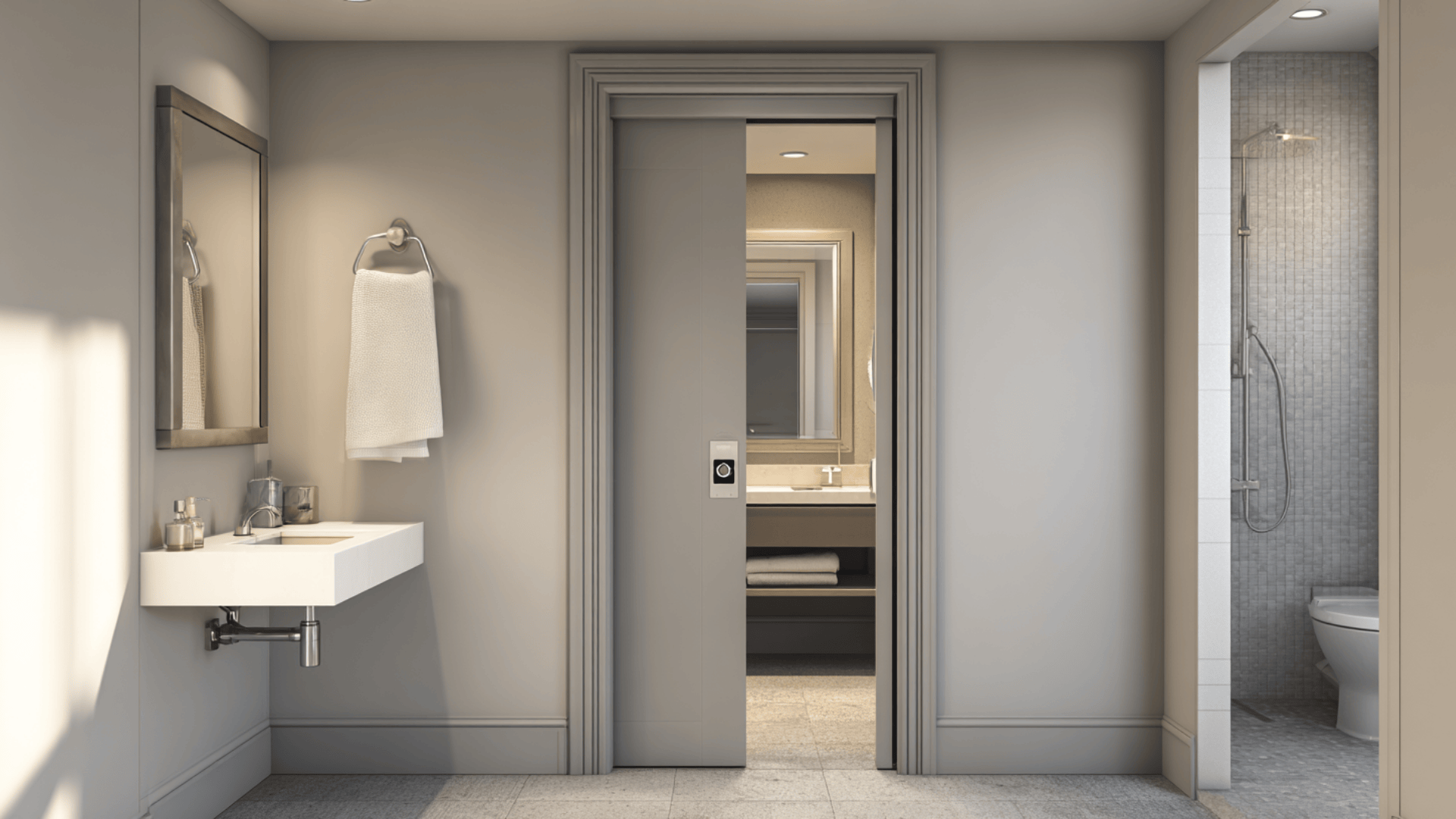 Install A Pocket Door To Free Up Bathroom Floor Space