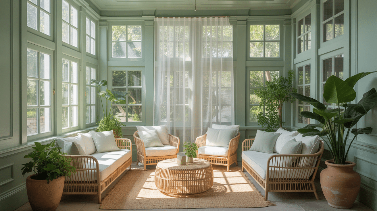 Mint Green Sunroom