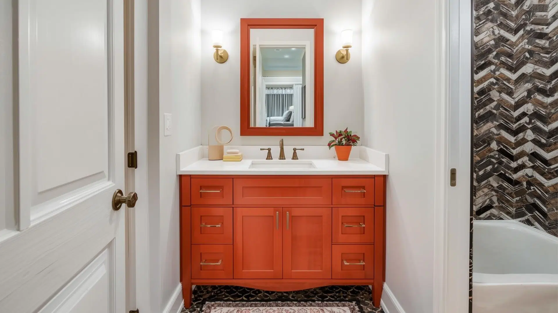 _One Focal Point one focal point in half bath decor