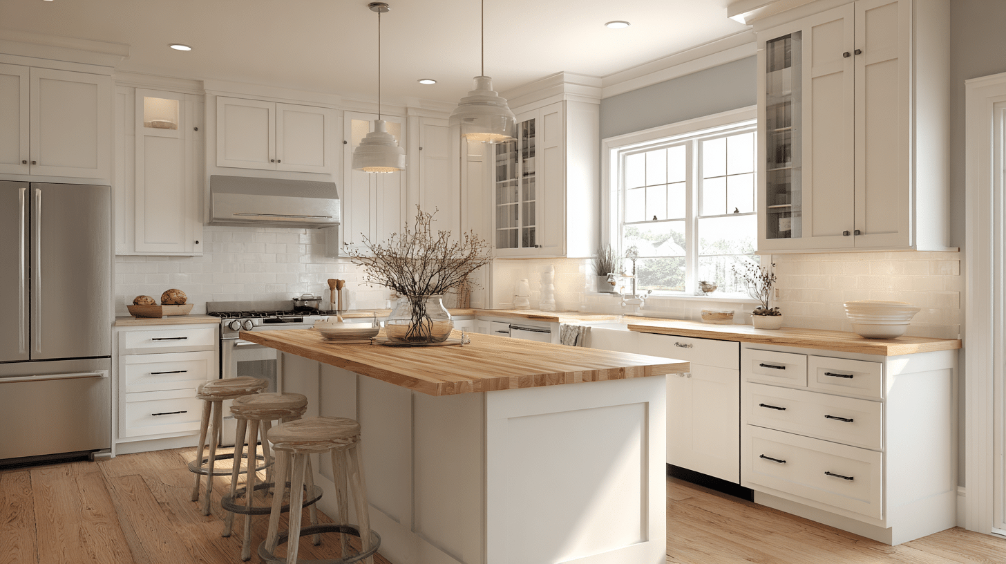 Shaker Style Kitchen Cabinets With Clean Lines And Neutral Colors