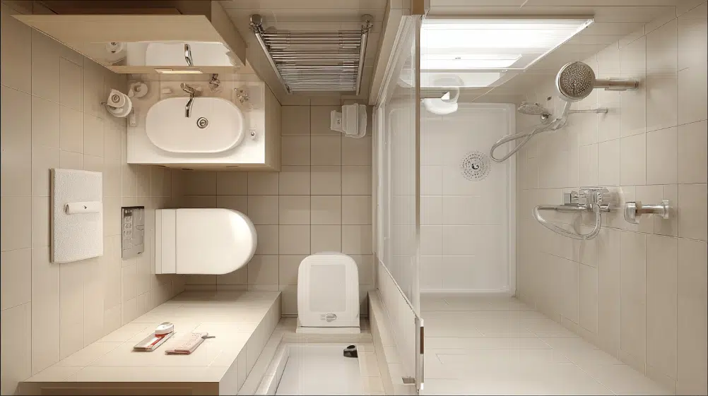 Shower And Toilet Combo