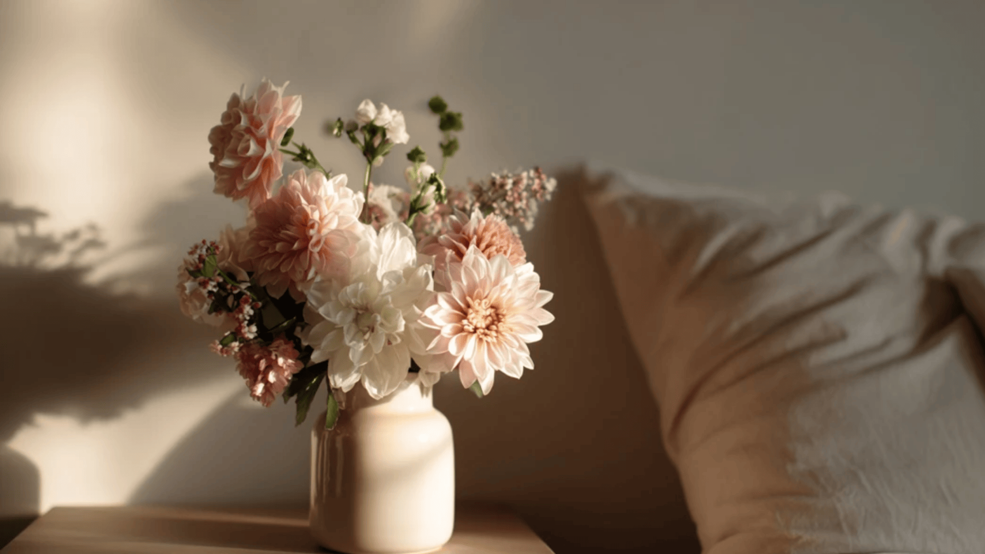 Small Vase with Fresh Flowers