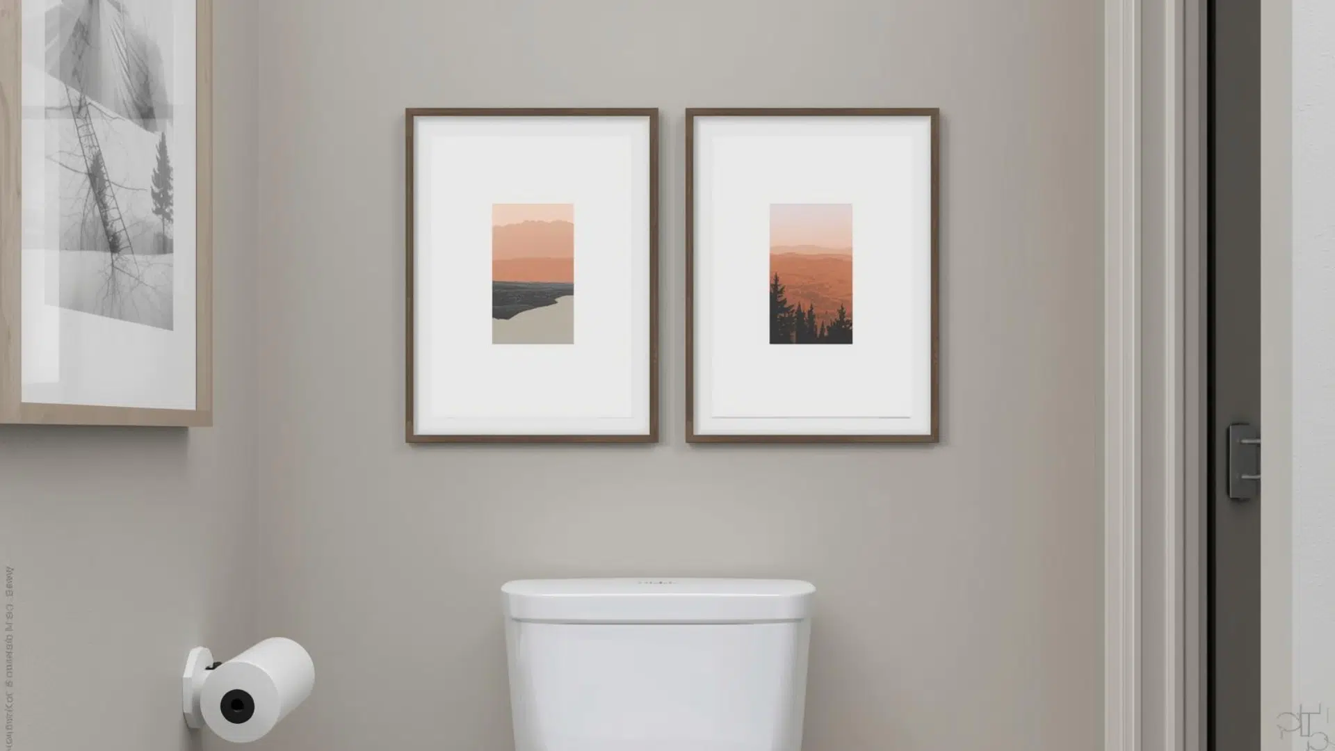 Two Small Prints Stacked Vertically