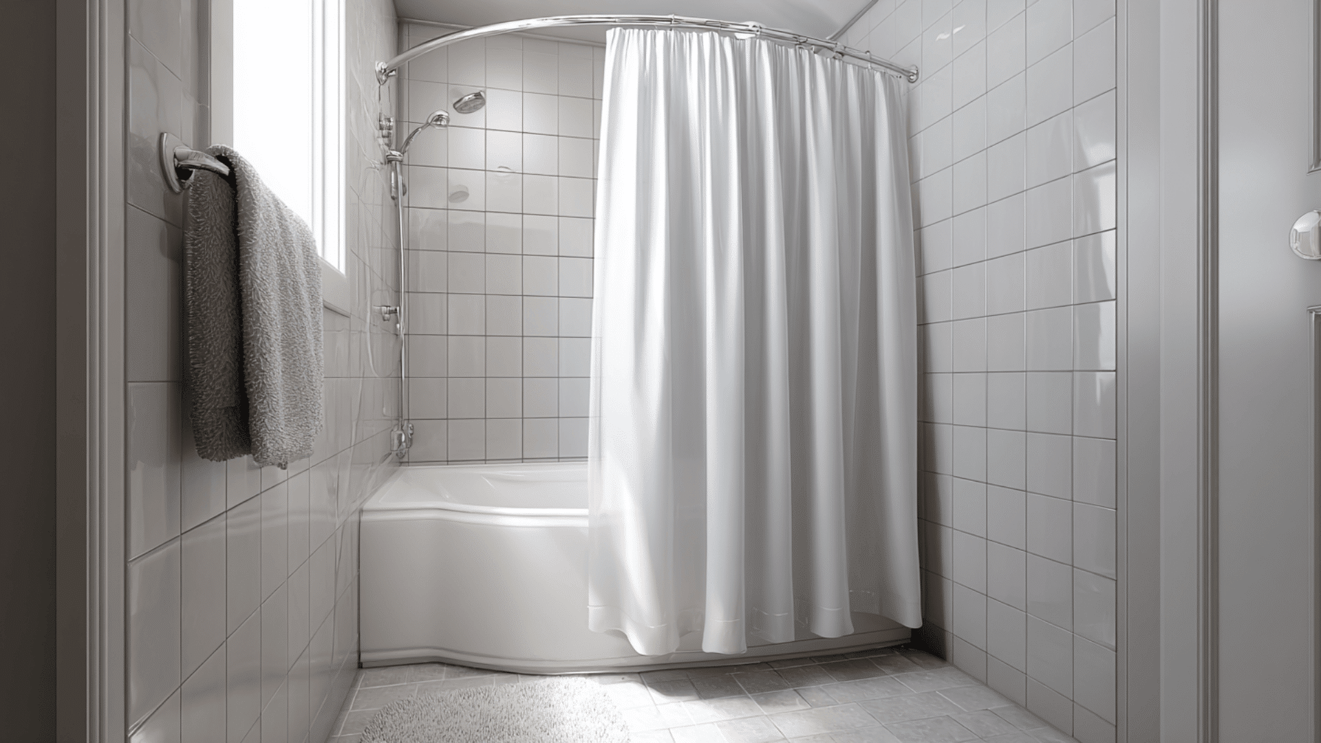 Use A Curved Shower Rod To Gain Elbow Room