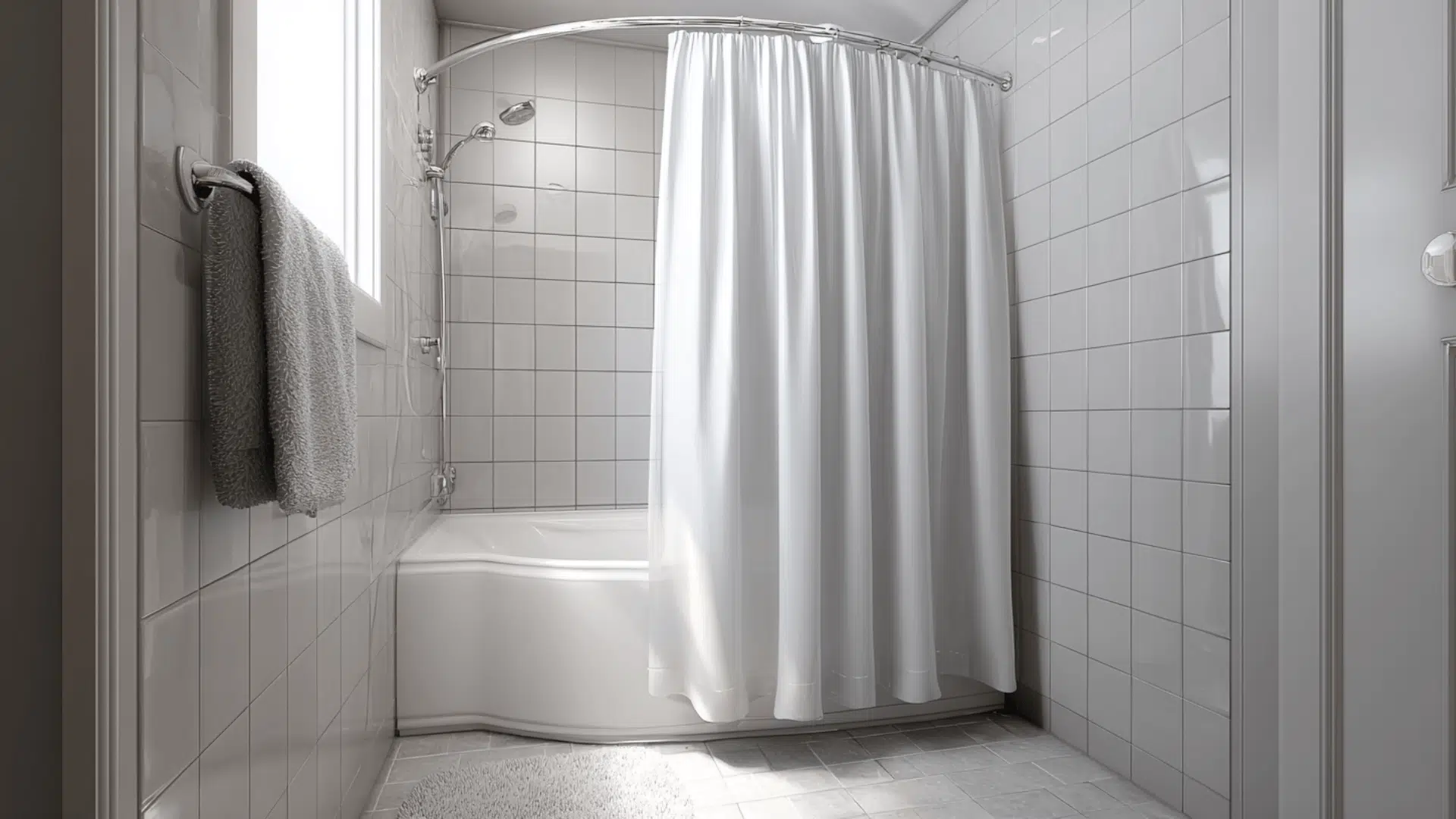 Use A Curved Shower Rod To Gain Elbow Room