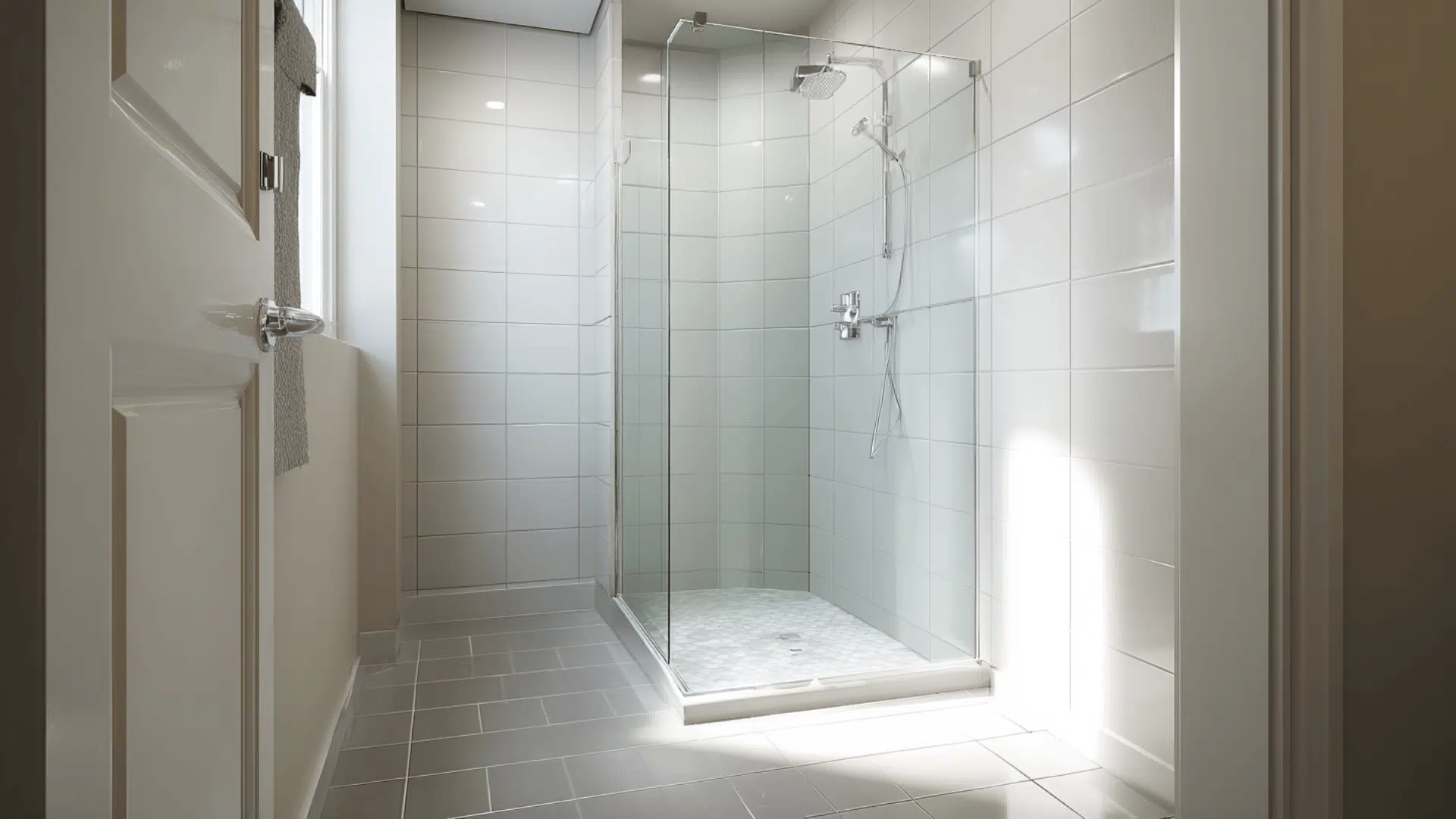 Use A Walk In Panel With A Return Splash Guard