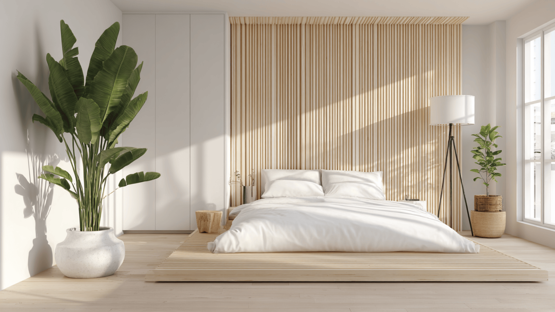 a minimalist aesthetic bed room