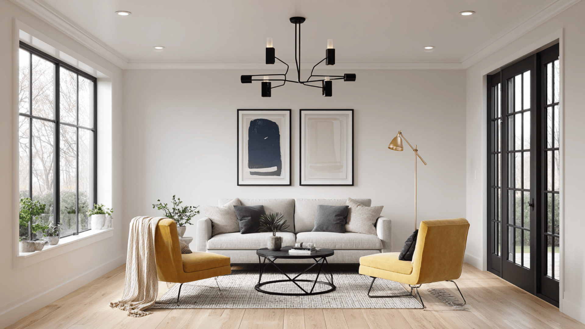 a minimalist aesthetic living room