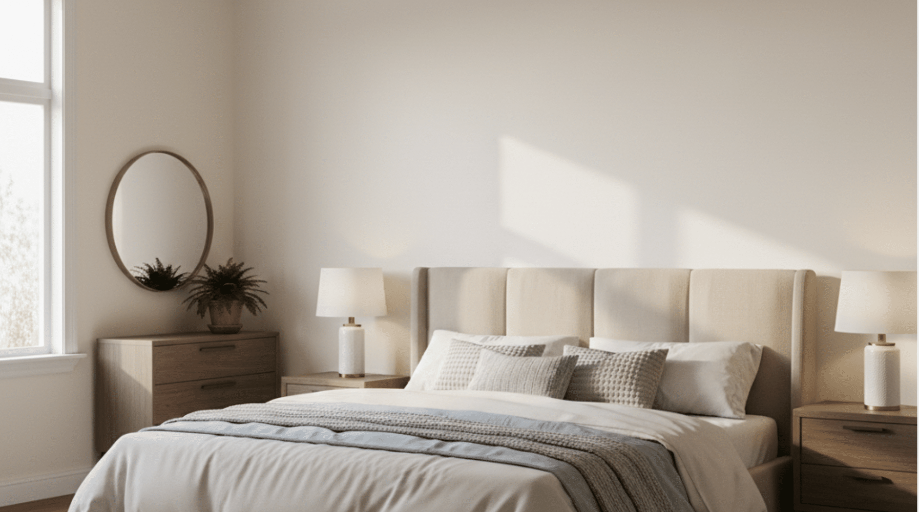 bedroom with eggshell finish