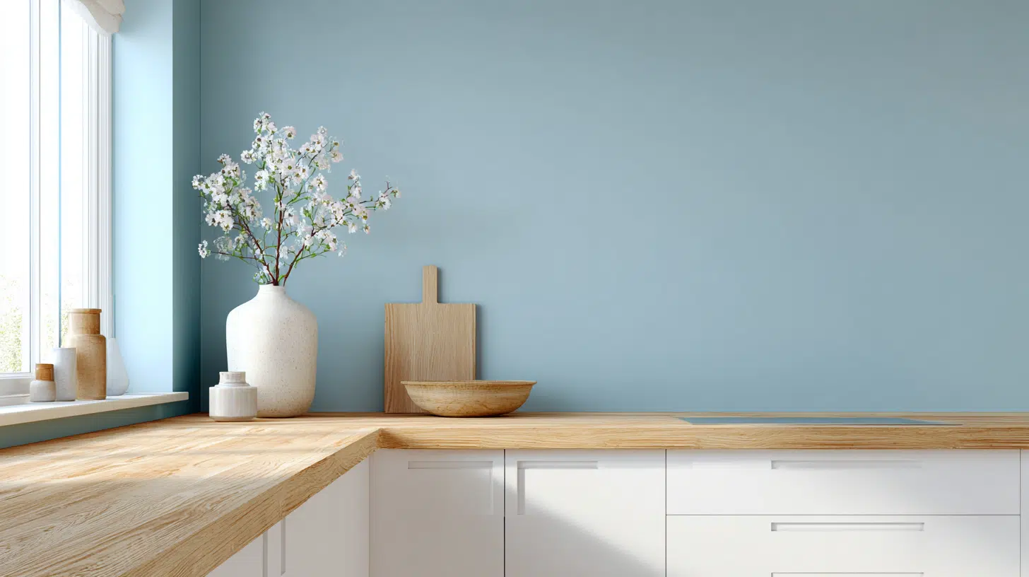benjamin moore santorini blue in kitchens