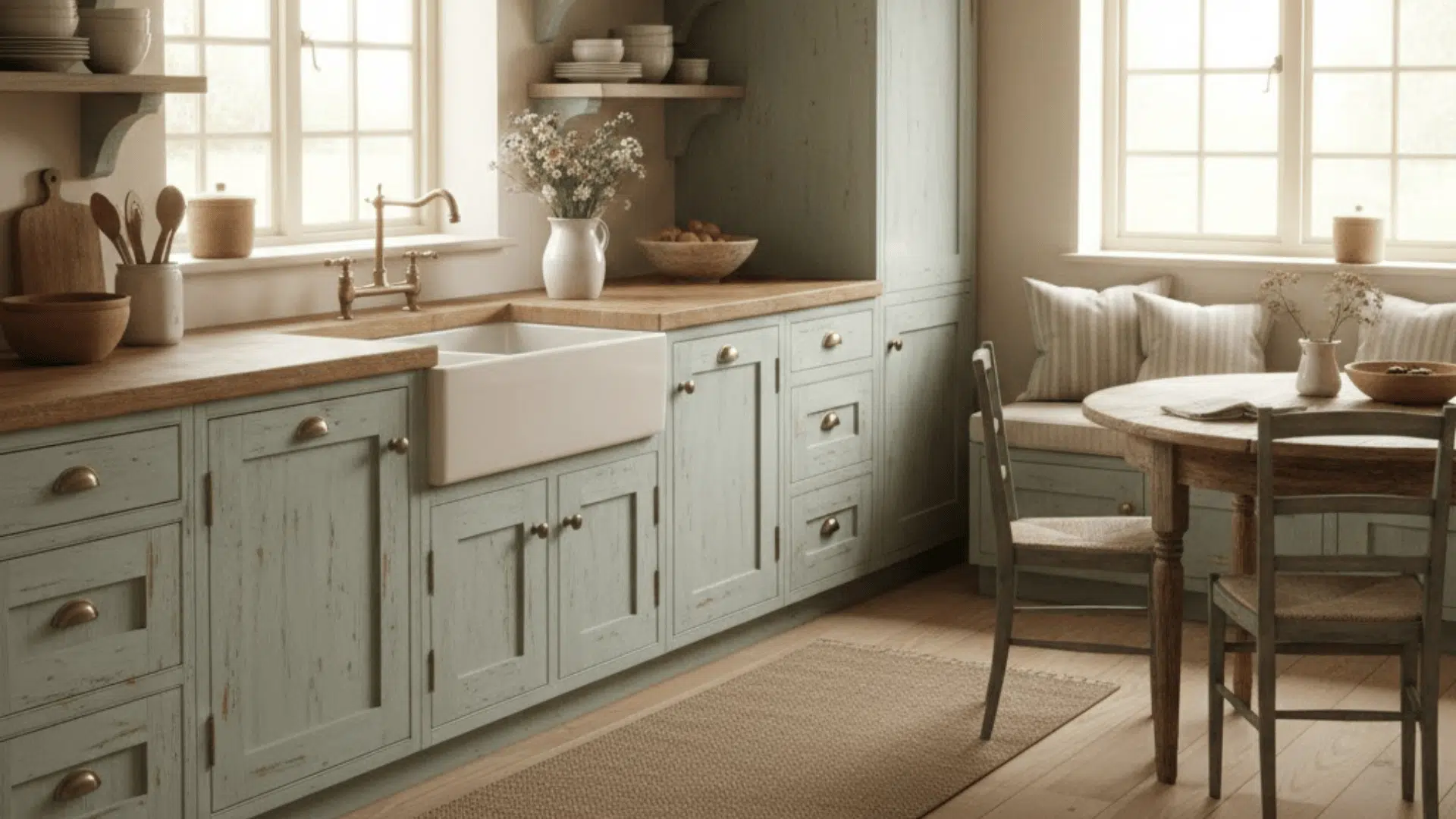 distressed cabinets