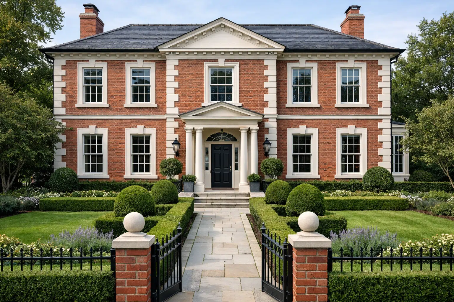 formal front garden