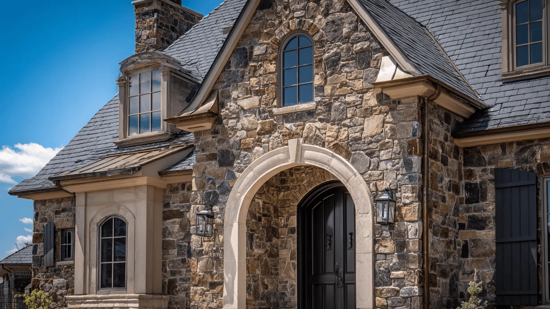 manufactured stone veneer exterior house