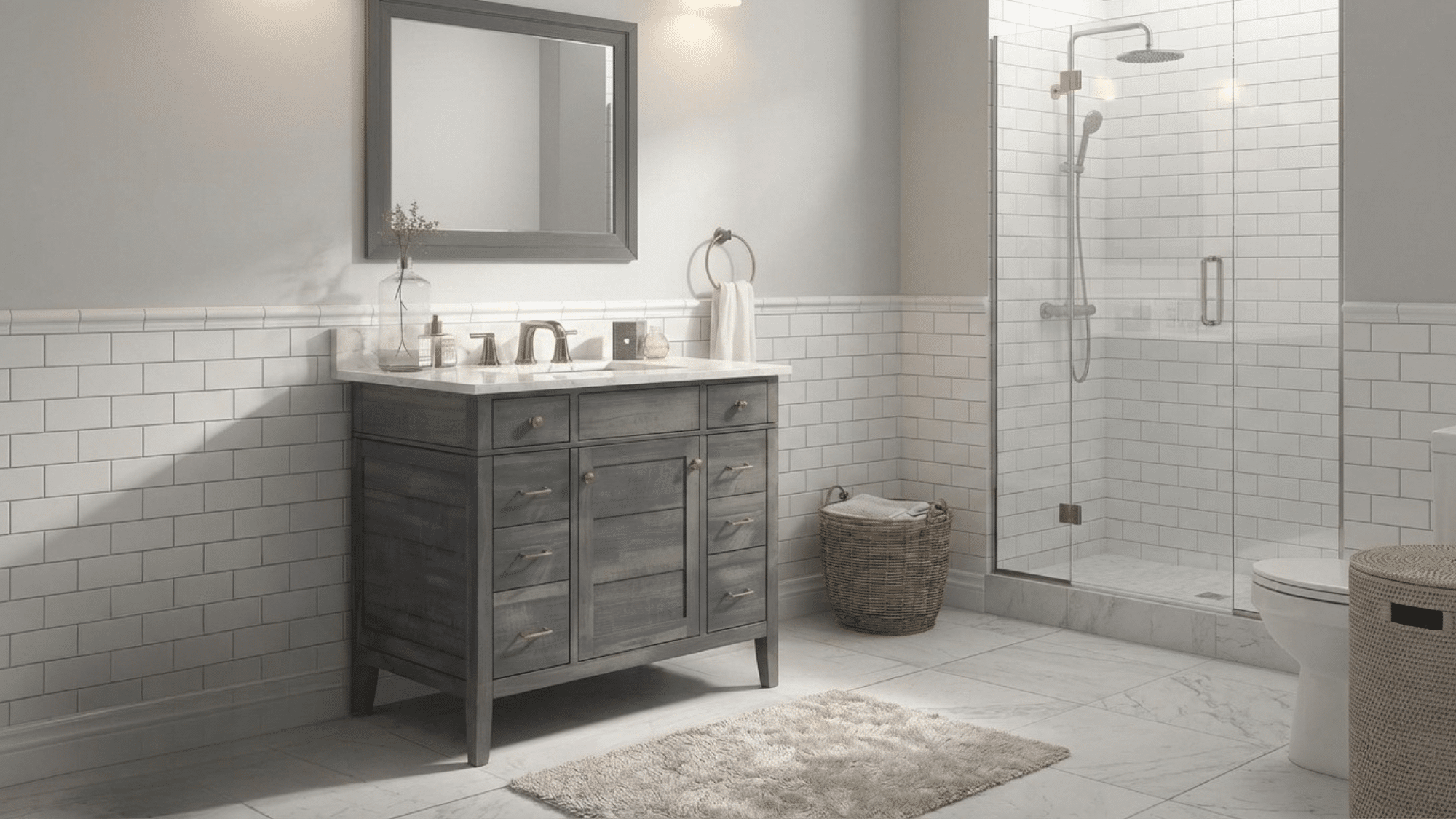 standard depth vanity