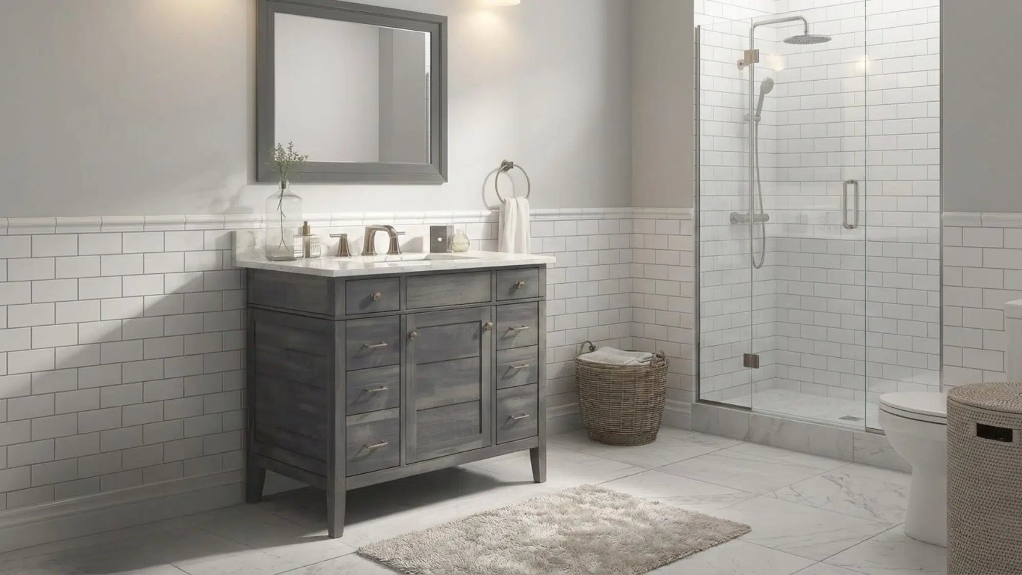 standard depth vanity