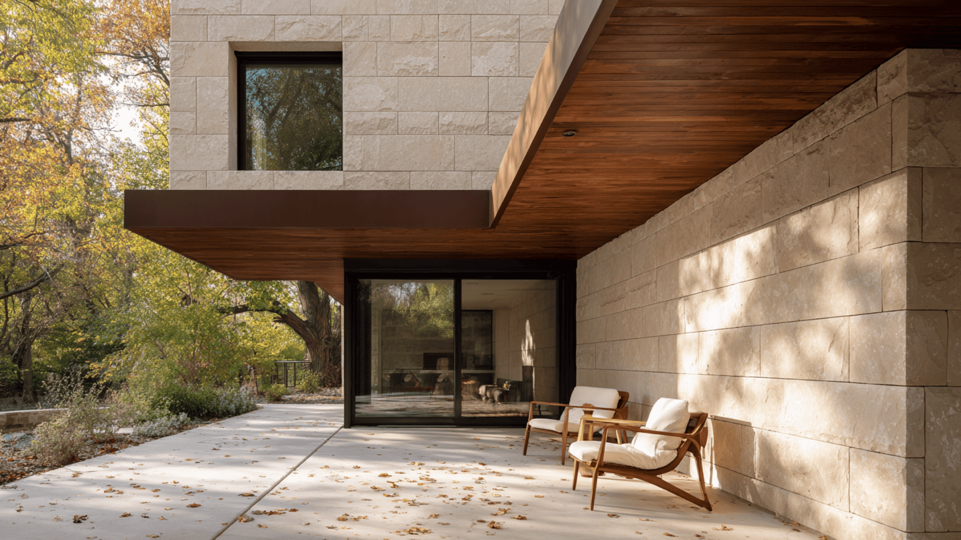 travertine exterior house stone