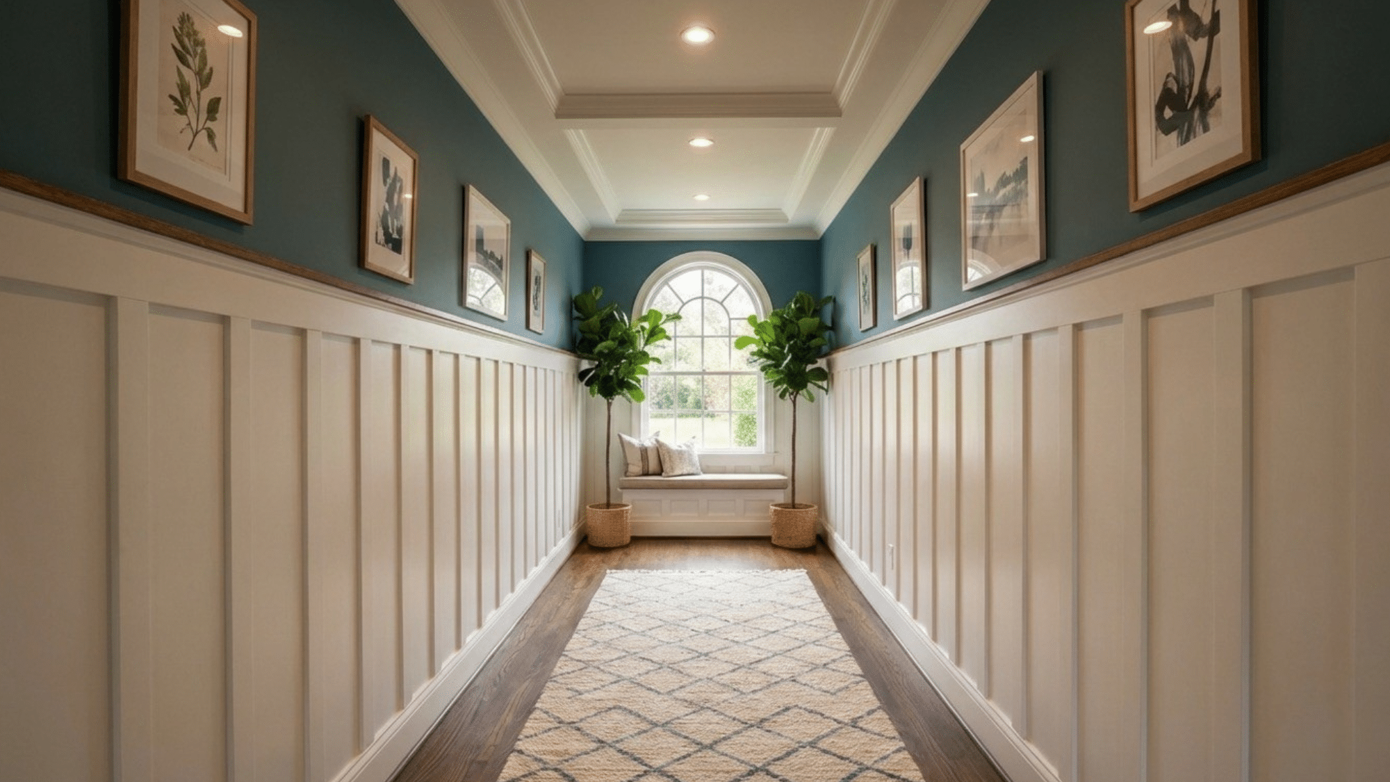 two tone hallway