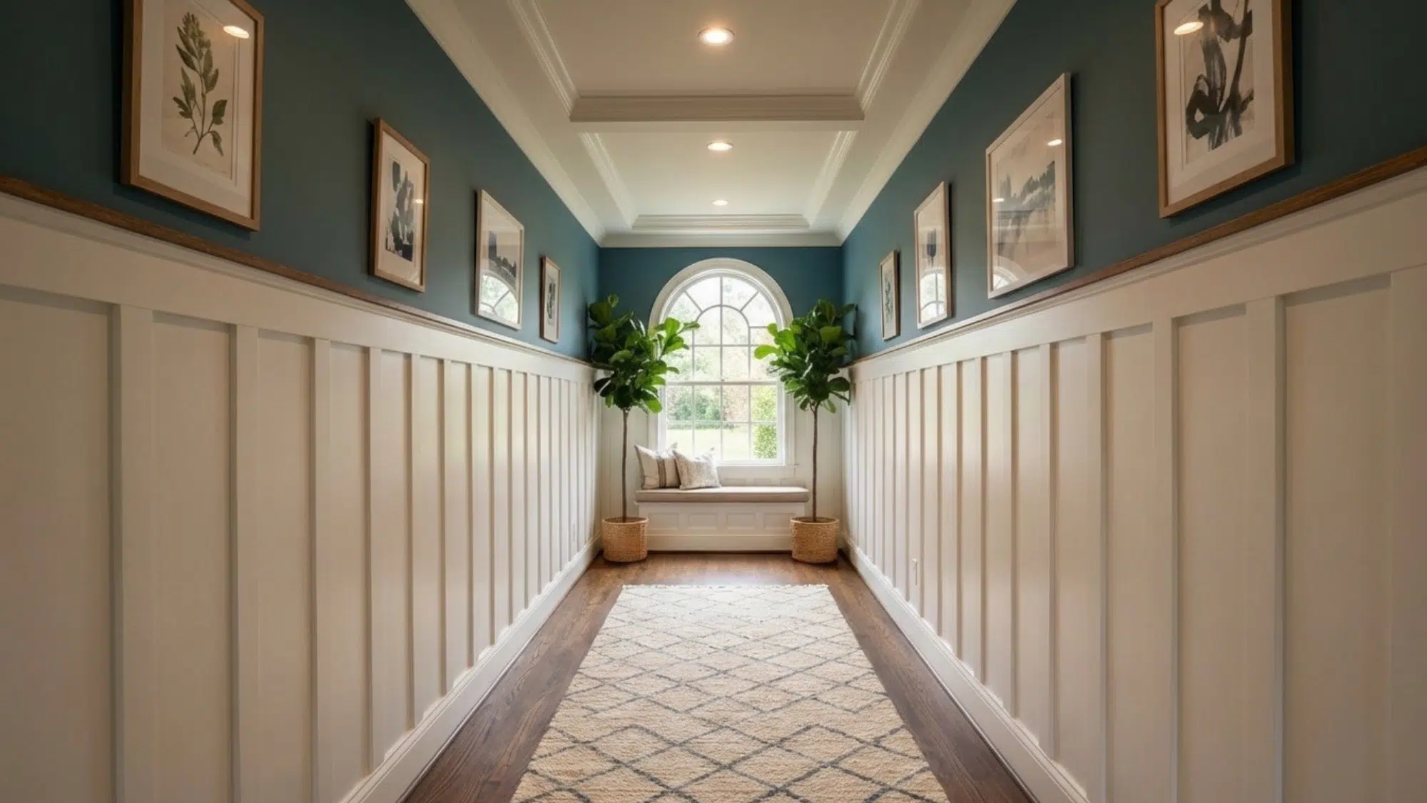 two tone hallway