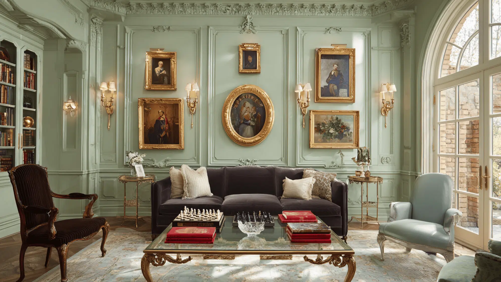 victorian style living room interior