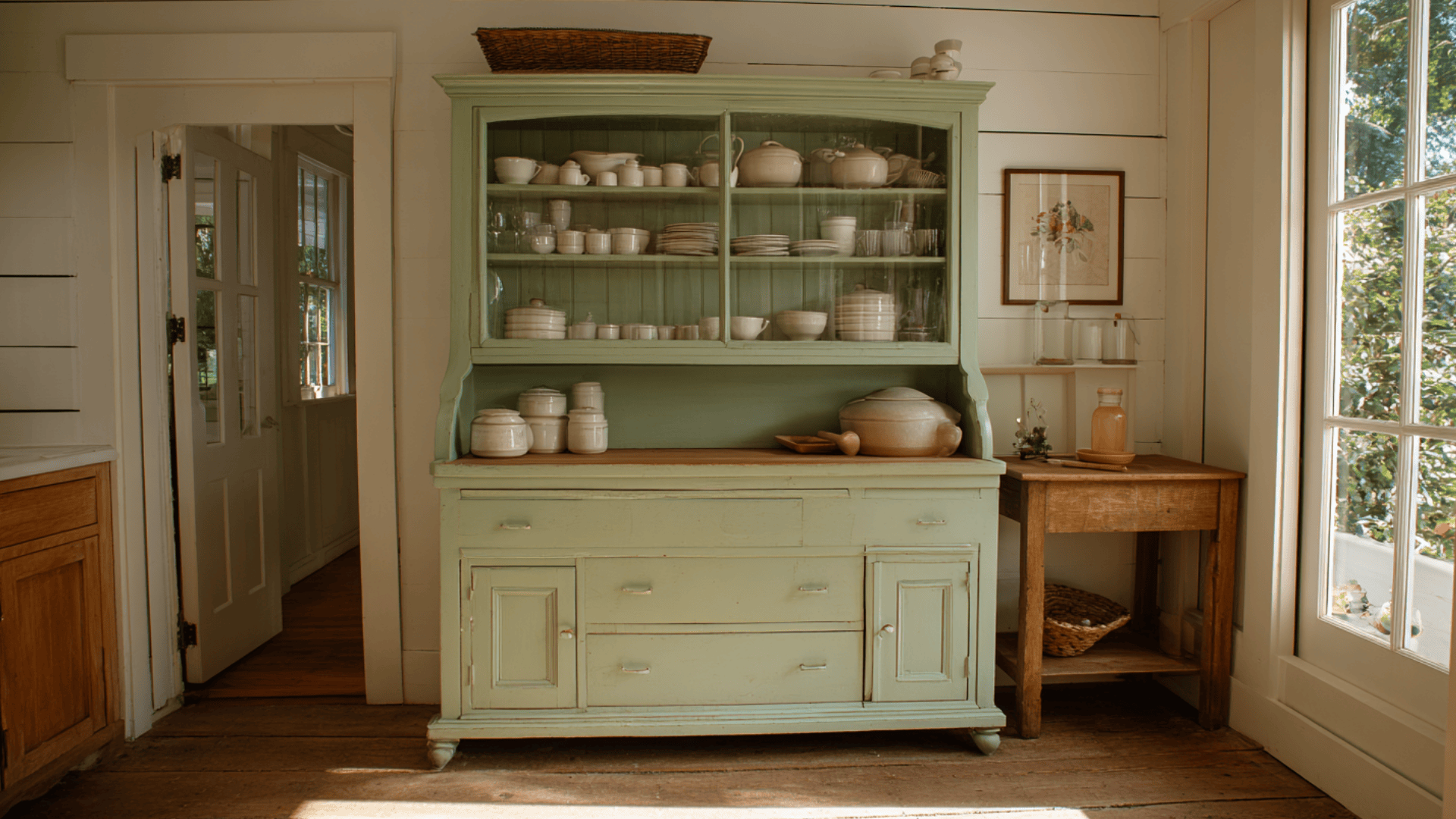 Add a Vintage Hutch or Freestanding Cabinet