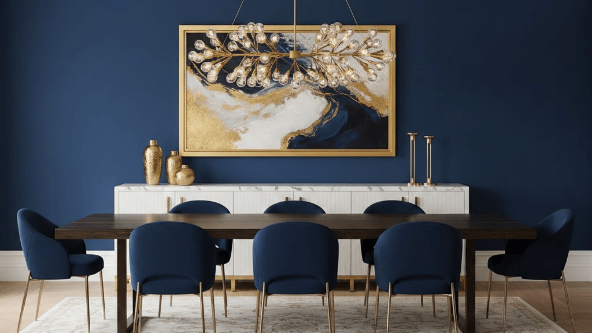 Deep Jewel Tone Feature Wall