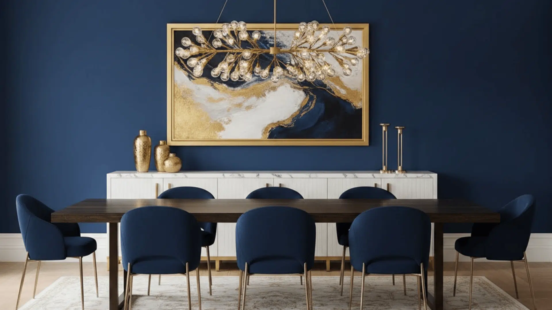 Deep Jewel Tone Feature Wall