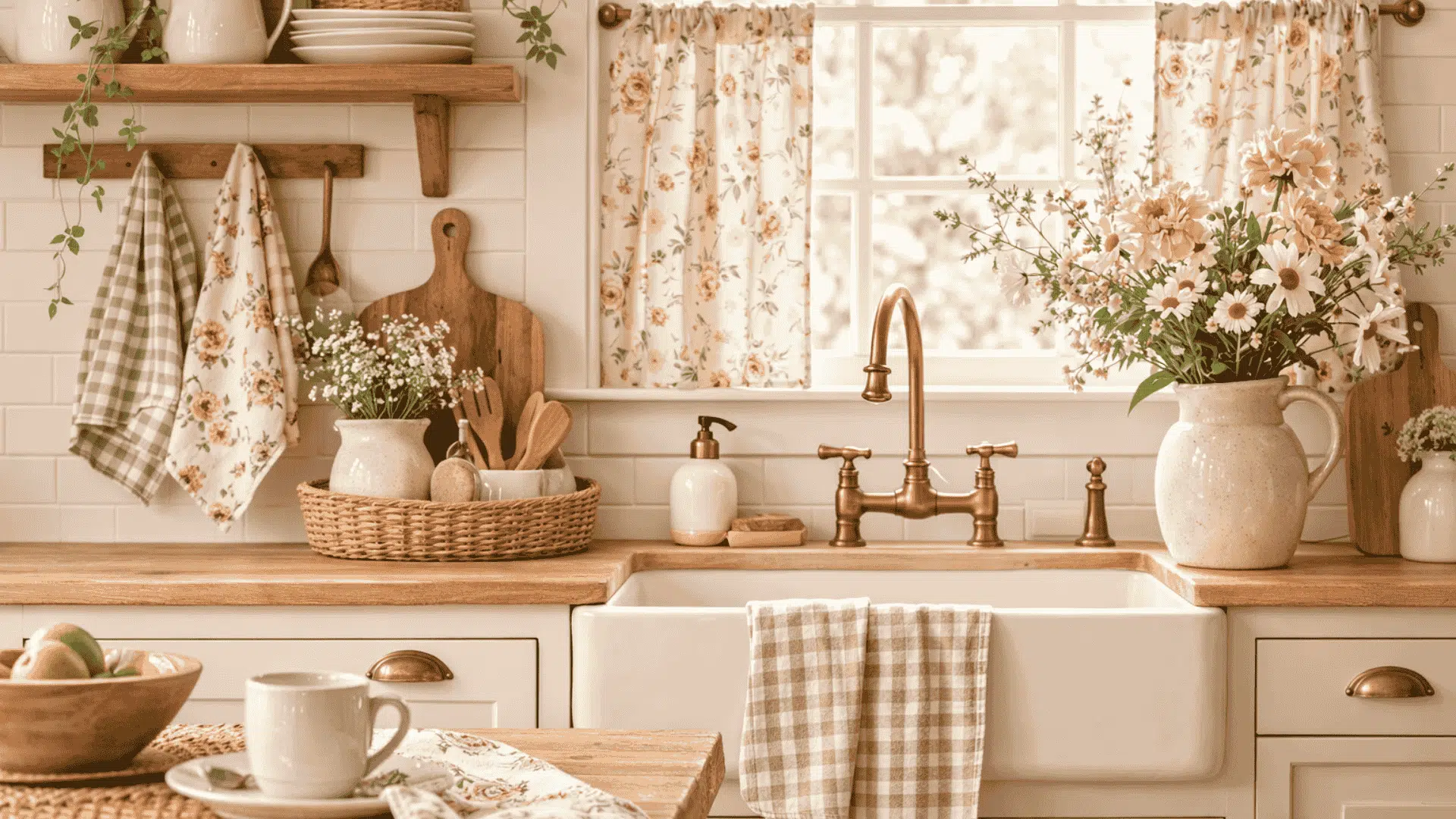 Floral or Gingham Textiles for a Cozy Touch (1)