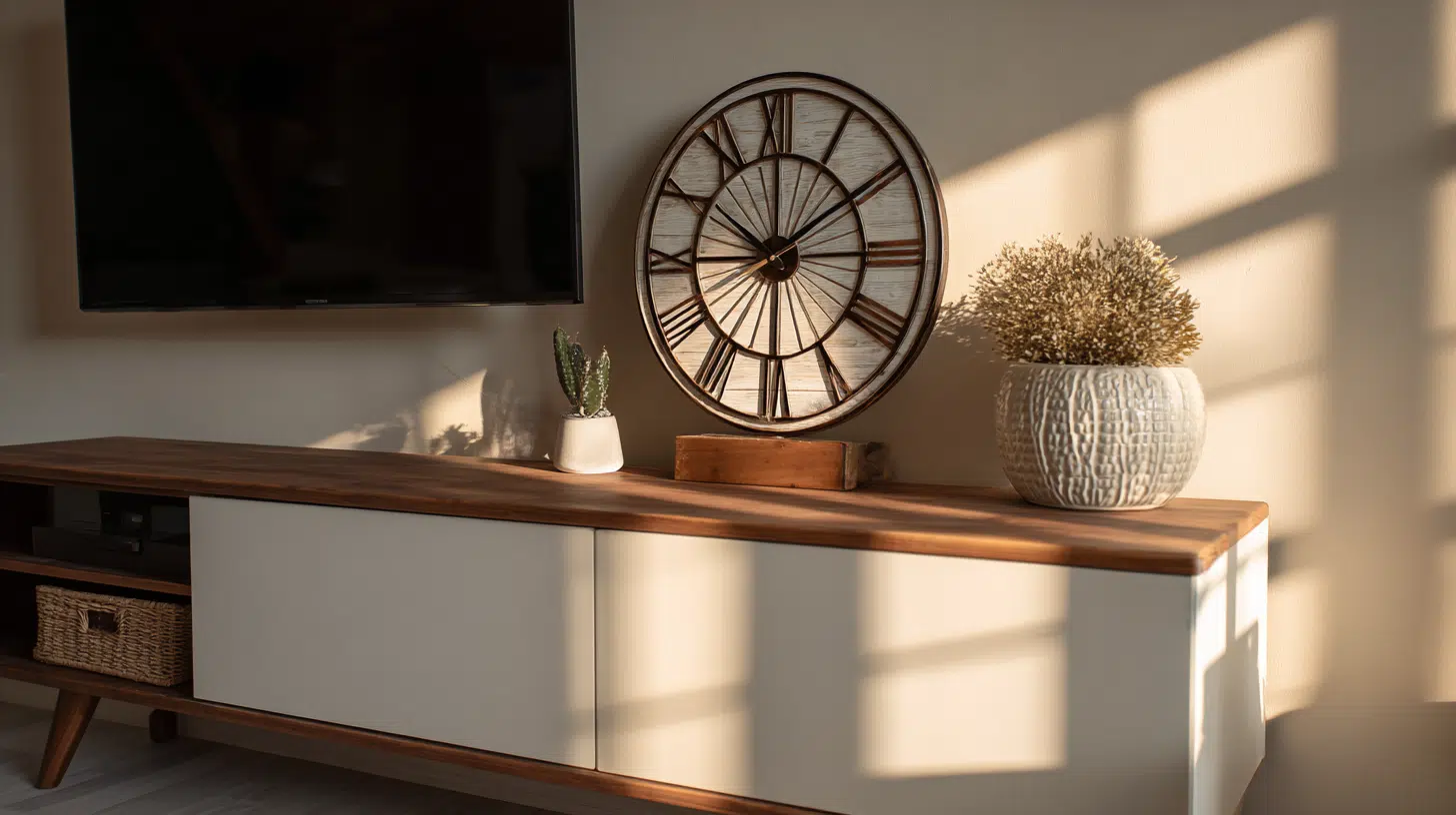 Functional-Clock-On-Tv-Stand