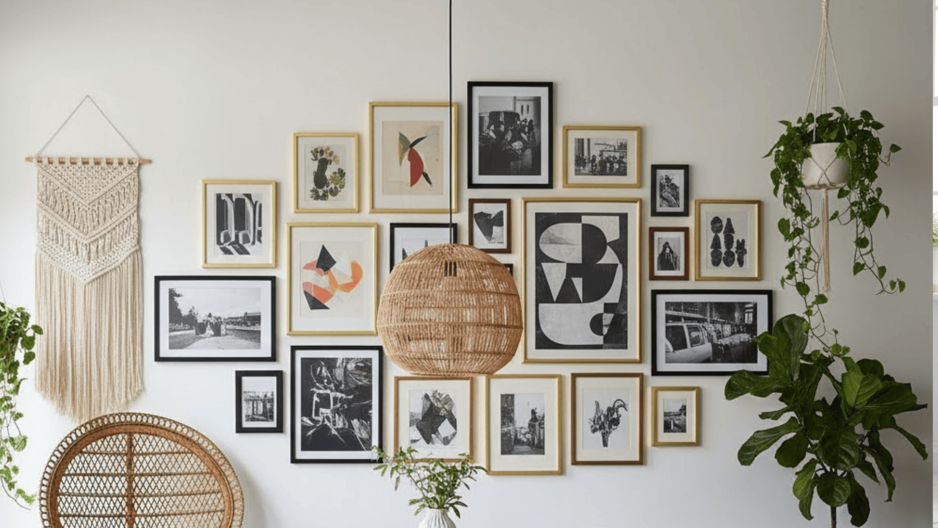 Gallery Wall With Curated Frames