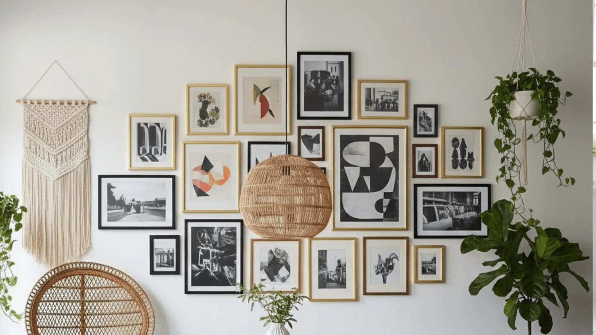 Gallery Wall With Curated Frames