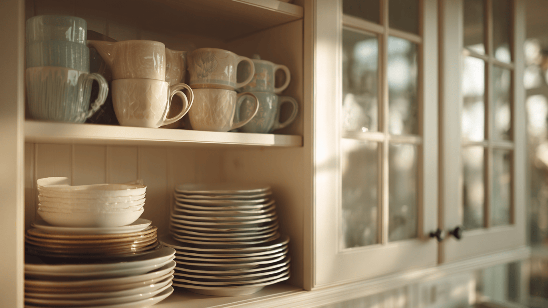 Glass-Front Cabinets to Show Pretty Dishware