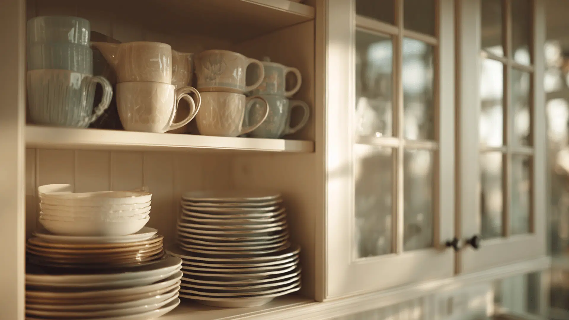 Glass-Front Cabinets to Show Pretty Dishware