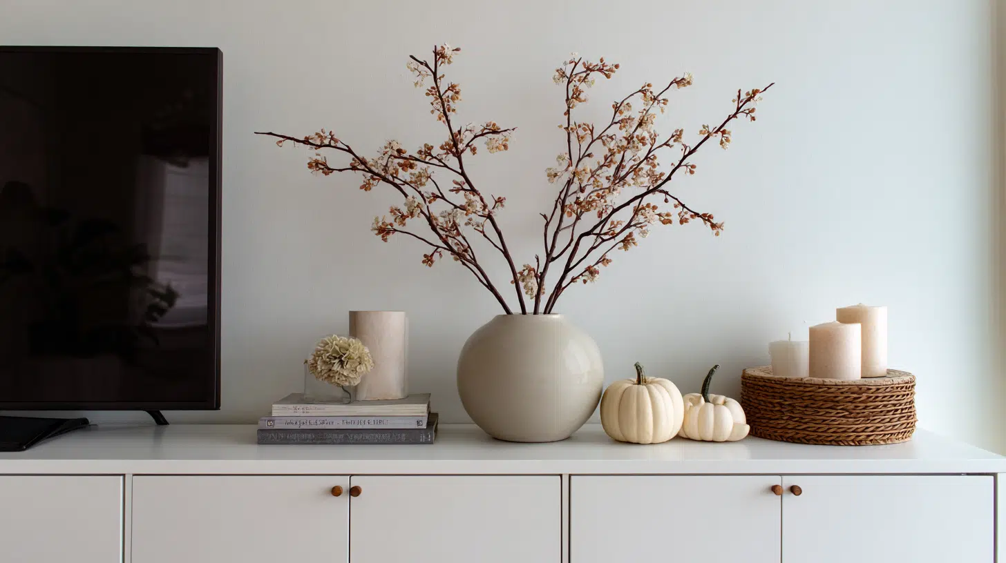 Seasonal-Decor-Accents-On-Tv-Stand
