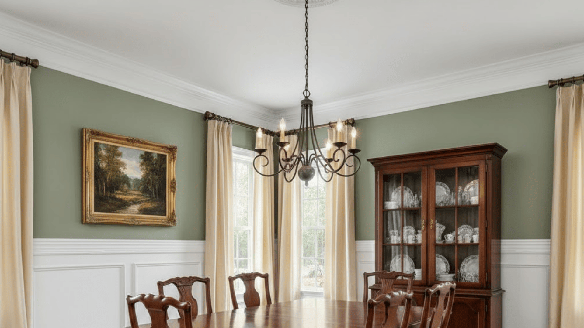Timeless Wainscoting Dining Room Elegance