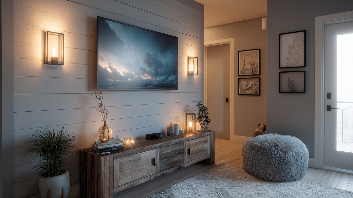 Wall-Sconces-For-Ambient-Lighting-Beside-Tv-Stand